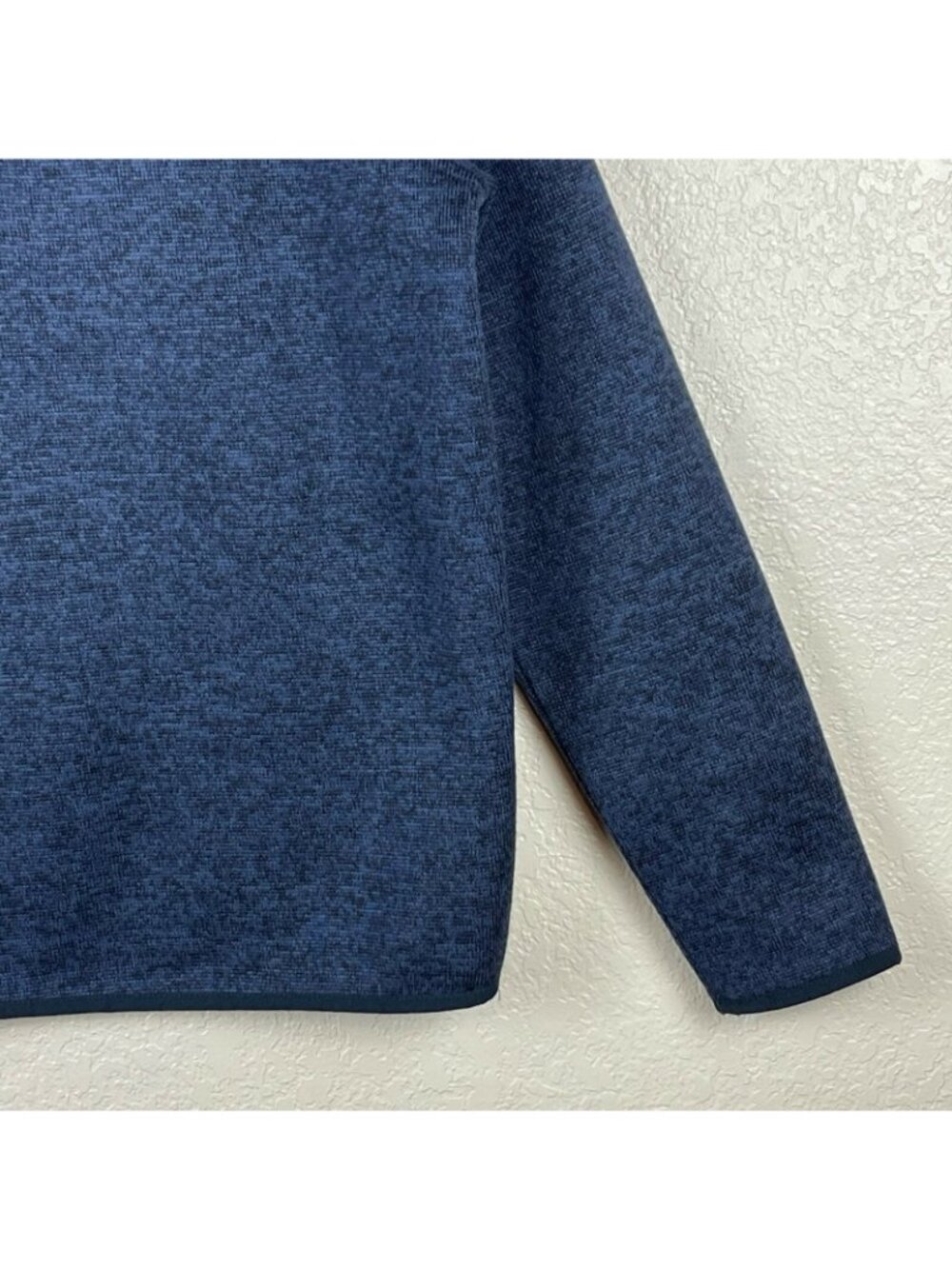 J.CREW Sweater Mens Size S Authentic Fleece 1/4 Zip Mock Neck Pullover Blue - Picture 5 of 6